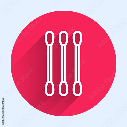 white cotton swabs on red circle clip art preview