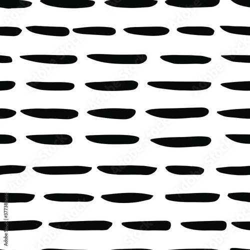 Gorizontal brushstrokes. Vector seamless pattern. Handdrawn with brush and traced. Black and white, customized color.  For printing on fabric or paper. Simple abstract graphic surface pattern design.
