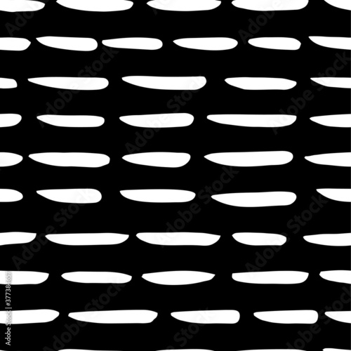 Gorizontal brushstrokes. Vector seamless pattern. Handdrawn with brush and traced. Black and white, customized color.  For printing on fabric or paper. Simple abstract graphic surface pattern design.
