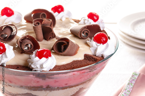 Quadro em tela Pave doce  confeitado com chocolate