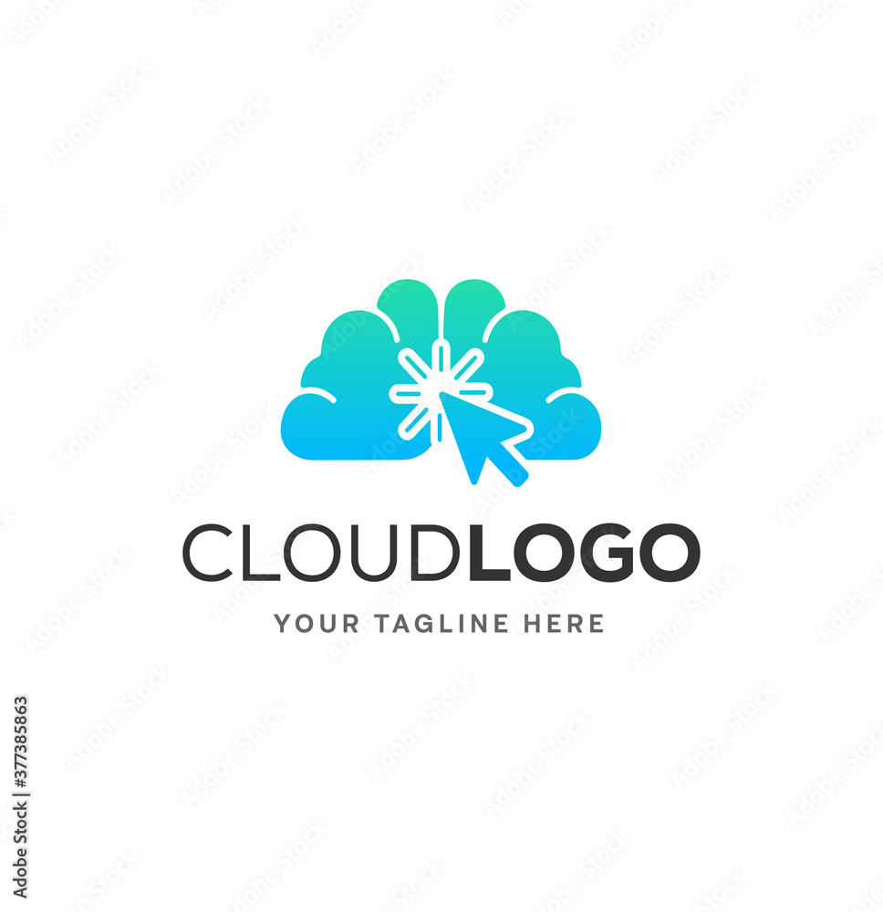 Cloud tech logo design template vectors. Cloud tech logo design template vectors.