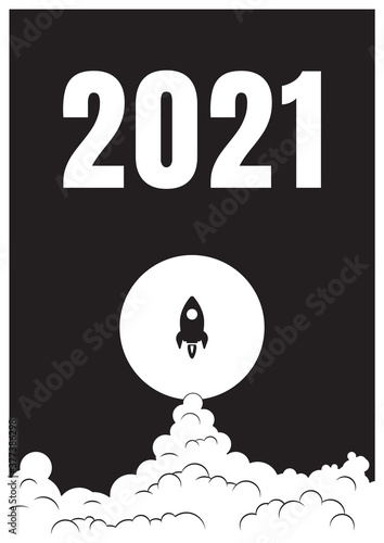 Cover for 2021. Design for business promotion, banner or print.Trendy vector illustration for web and print.
