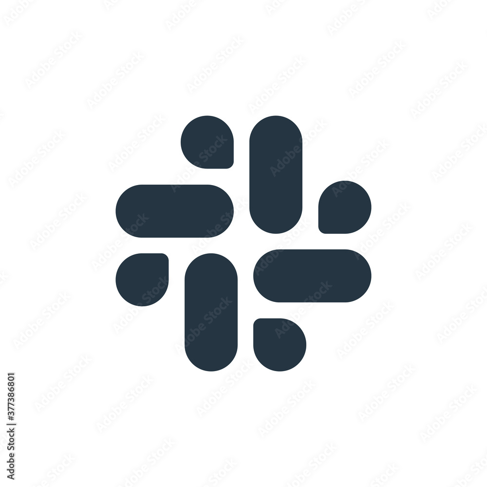 slack icon. Glyph slack icon for website design and mobile, app