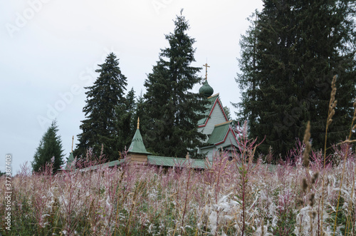 August, 2020 - Porzhensky churchyard. Church of St. George the Victorious in the Kenozersky National Park. Russia, Arkhangelsk region, Plesetsk district
 photo