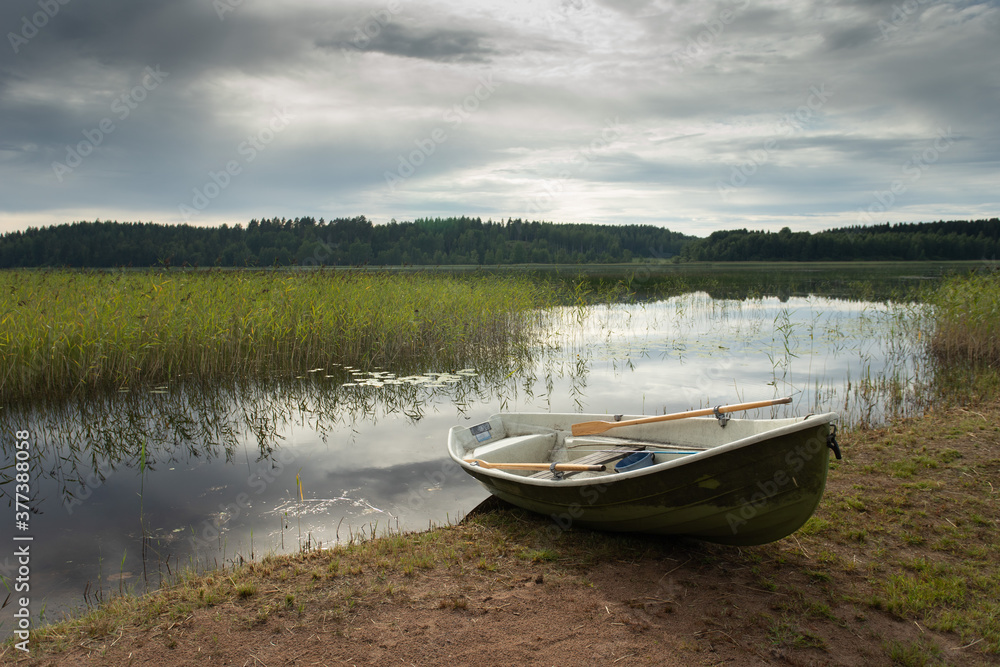 boat on the lake