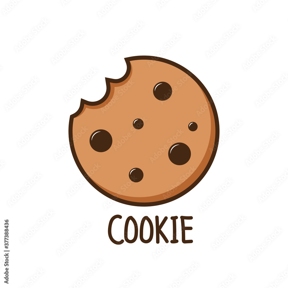 Fototapeta premium Cookie logo design. Cookie vector on white background.