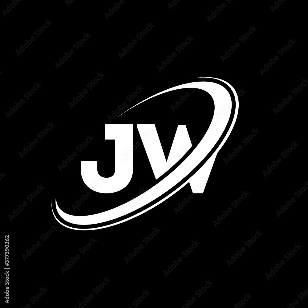 JW logo. J W design. White JW letter. JW/J W letter logo design ...