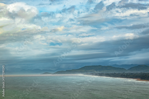 sea shore horizon view from mountain top at morning © explorewithinfo