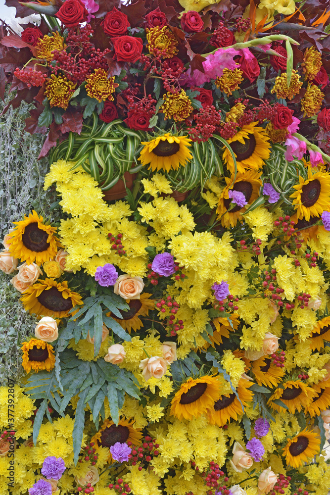 Bright flower arrangement.