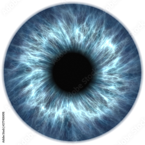 blue eye iris pupil