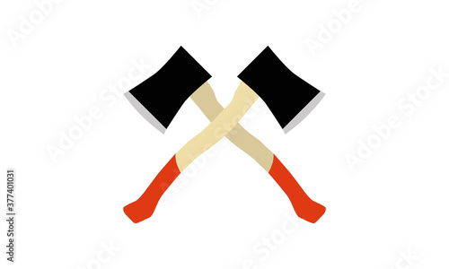 Axe vector hatchet lumberjack icon wood equipment illustration tool weapon black vintage