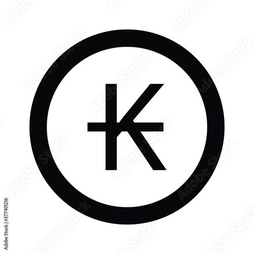 Coins lao kip icon in simple style isolated on white background. Laos is a developing country and a new star in Asia.