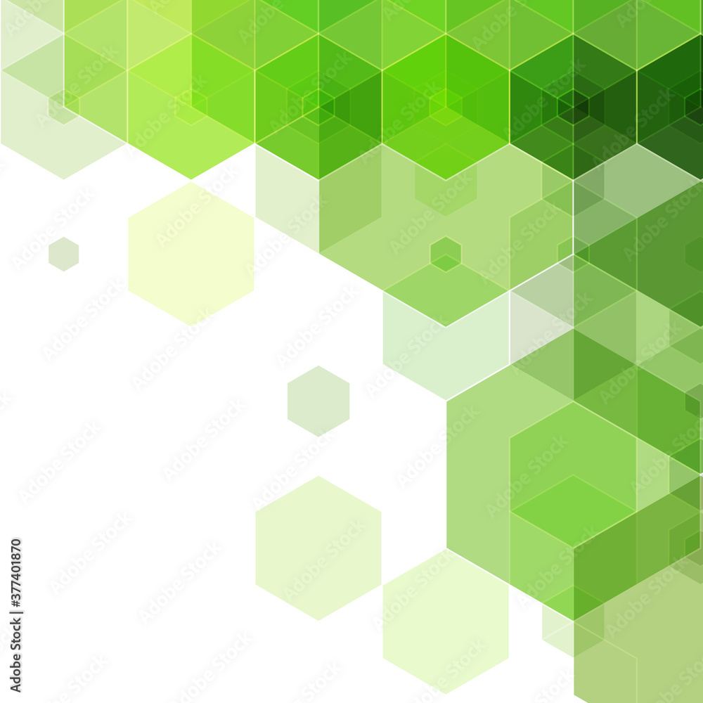 Green hexagon background. Geometric abstraction. Vector eps 10 Green hexagon background. Geometric abstraction. Vector eps 10