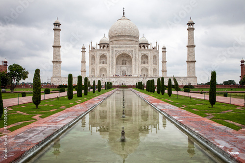 The iconic Taj Mahal, one of the Seven Wonders of the World. photo