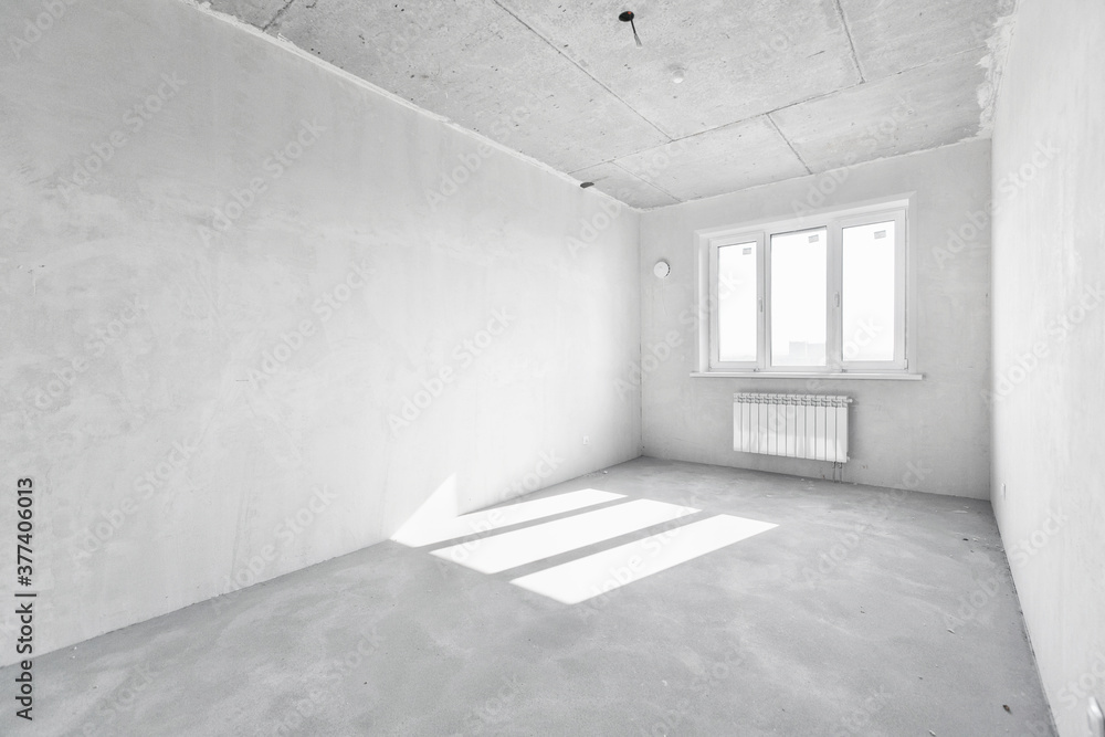 interior of the apartment without decoration in white colors interior of the apartment without decoration in white colors