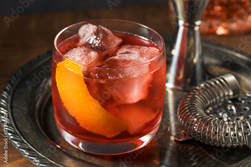 Refreshing Boozy Boulevardier Cocktail photo