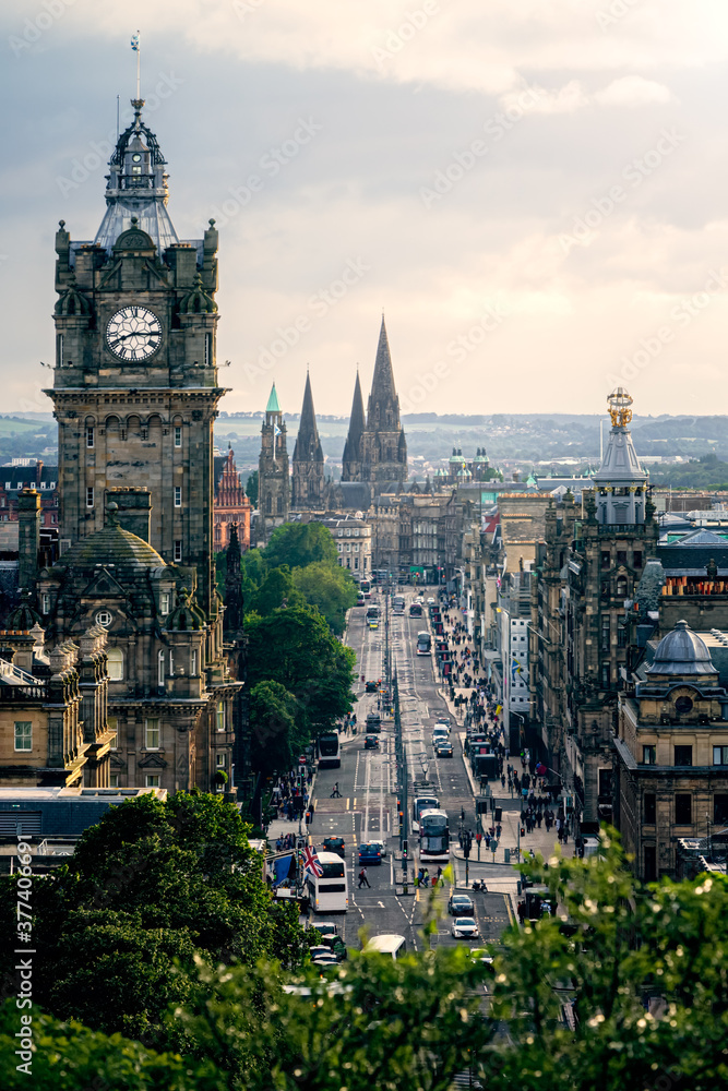 A View of Princes Street from Calton Hill A View of Princes Street from Calton Hill