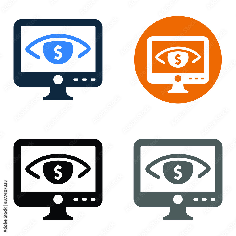 Advertising, online earning icon. Vector graphics Advertising, online earning icon. Vector graphics