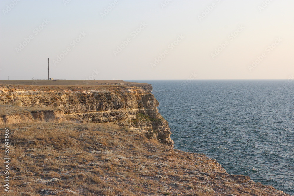 Steep coast of the Tarkhankut Peninsula overlooking the Black Sea