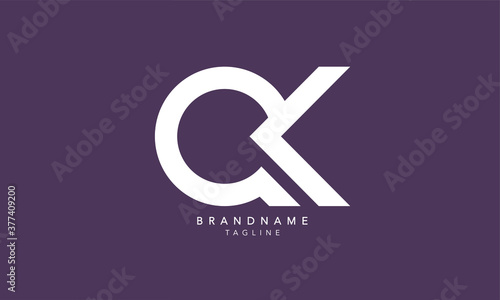 Alphabet letters Initials Monogram logo QK, KQ, Q and K photo