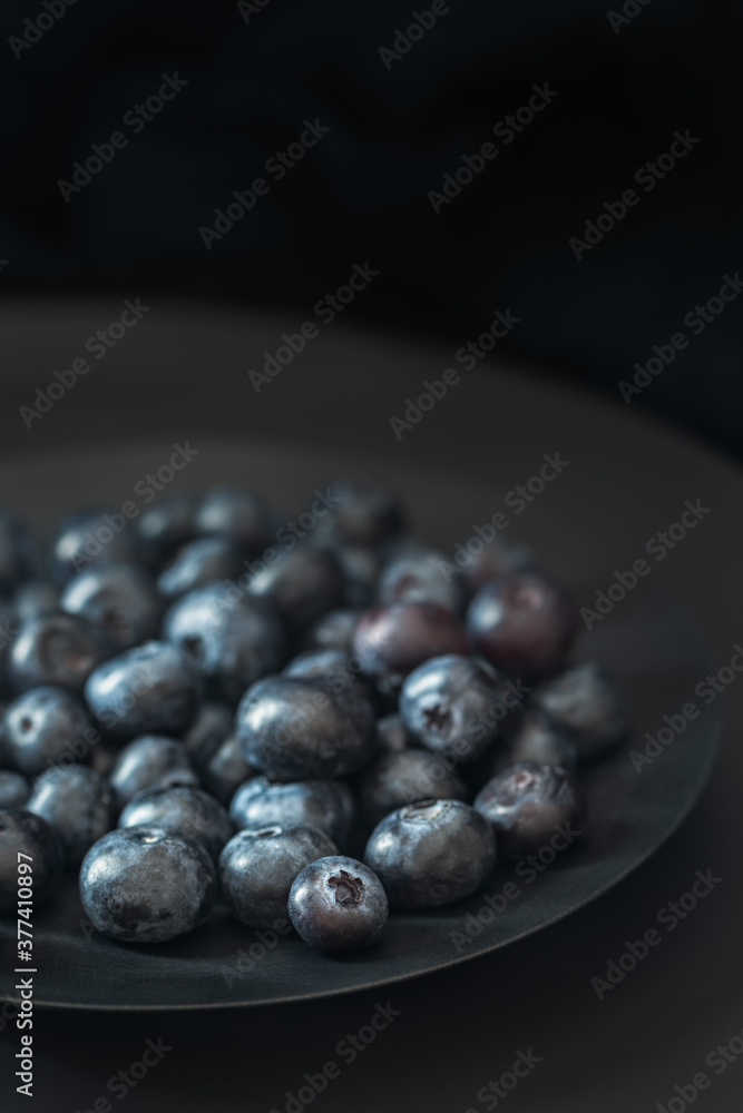 A Plate of Blueberries A Plate of Blueberries