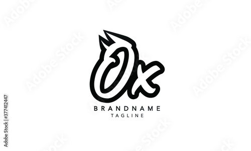 Alphabet letters Initials Monogram logo OX, XO, O and X