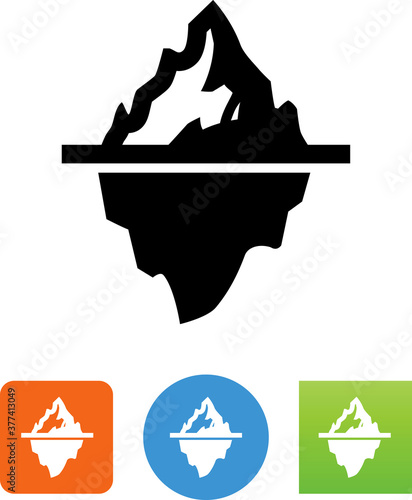 Iceberg Underwater Hazard Vector Icon