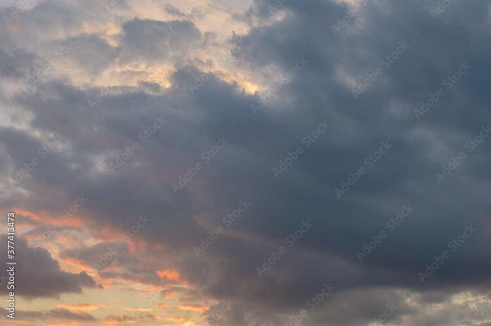 Abstract background of cloudy sunset sky golden hour. Abstract background of cloudy sunset sky golden hour.
