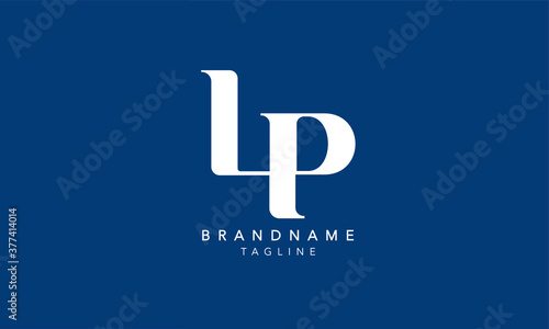 Alphabet letters Initials Monogram logo LP, PL, L and P