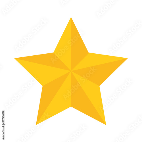 gold star decoration ornament flat icon style