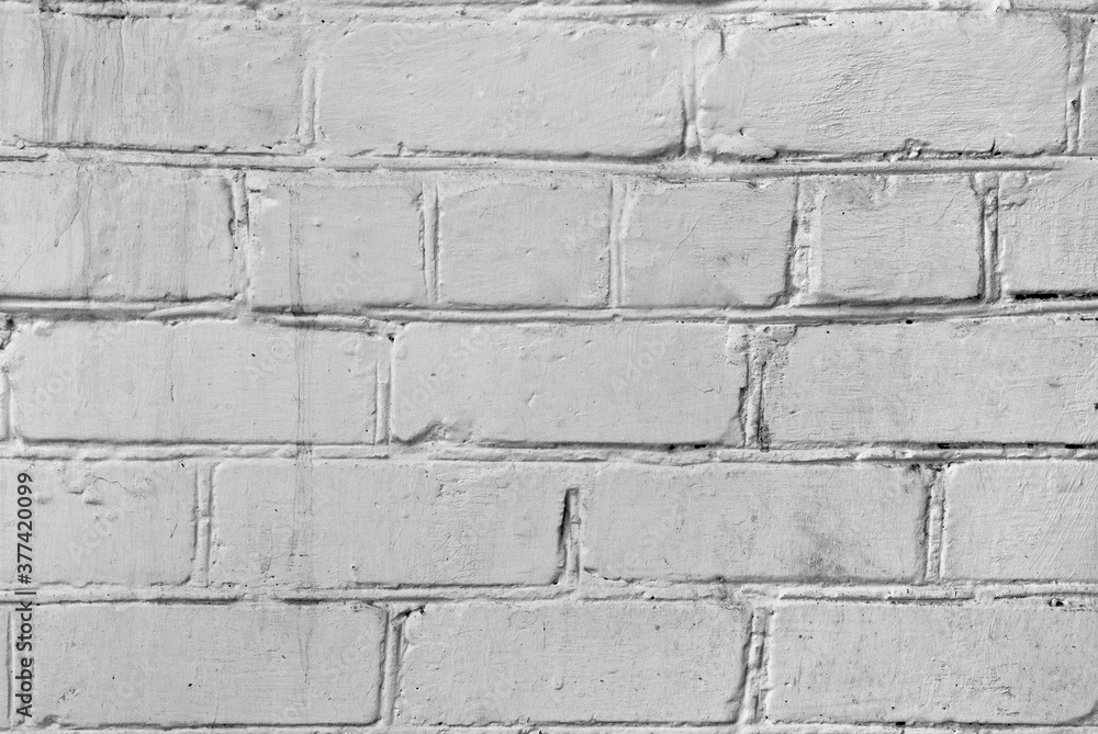 Fototapeta premium White dirty and shabby brick wall texture