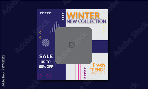 Winter social media sale banner.