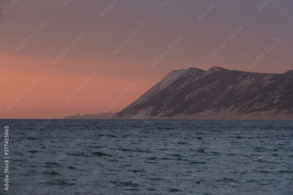 Sunset over the sea