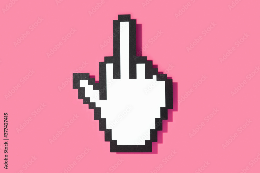 © CACTUS Creative Studio/Stocksy - Hand cursor making a fuck off gesture © CACTUS Creative Studio/Stocksy - Hand cursor making a fuck off gesture