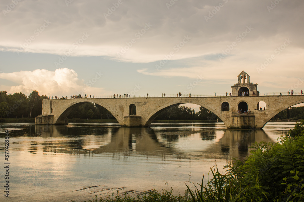 the bridge over the river, Bridge of Avignon