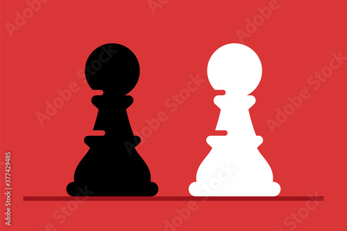 Chess Pawns Srategy Game Illustration
