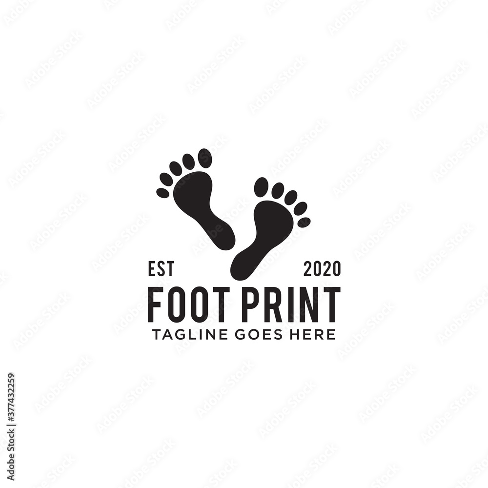 Foot print logo design template Foot print logo design template