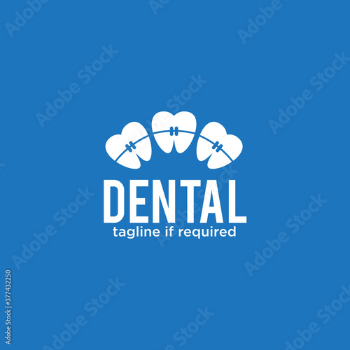 Dental care logo design template