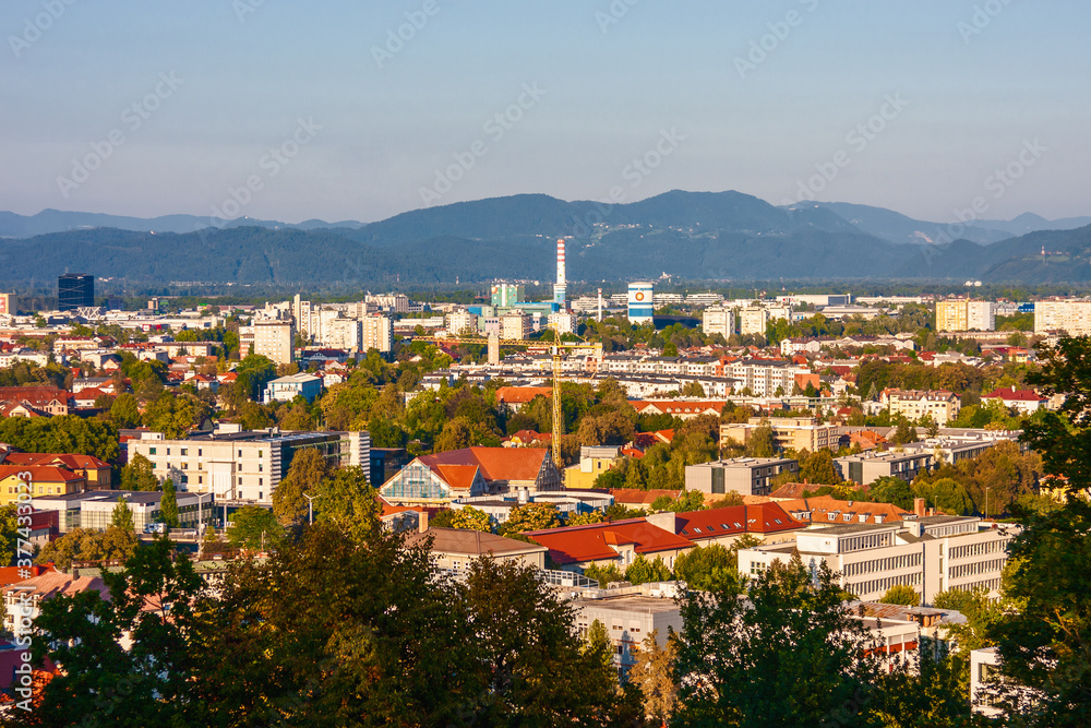 Landscape view of Ljubljana city