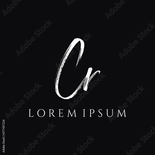 Letter CR luxury logo design vector