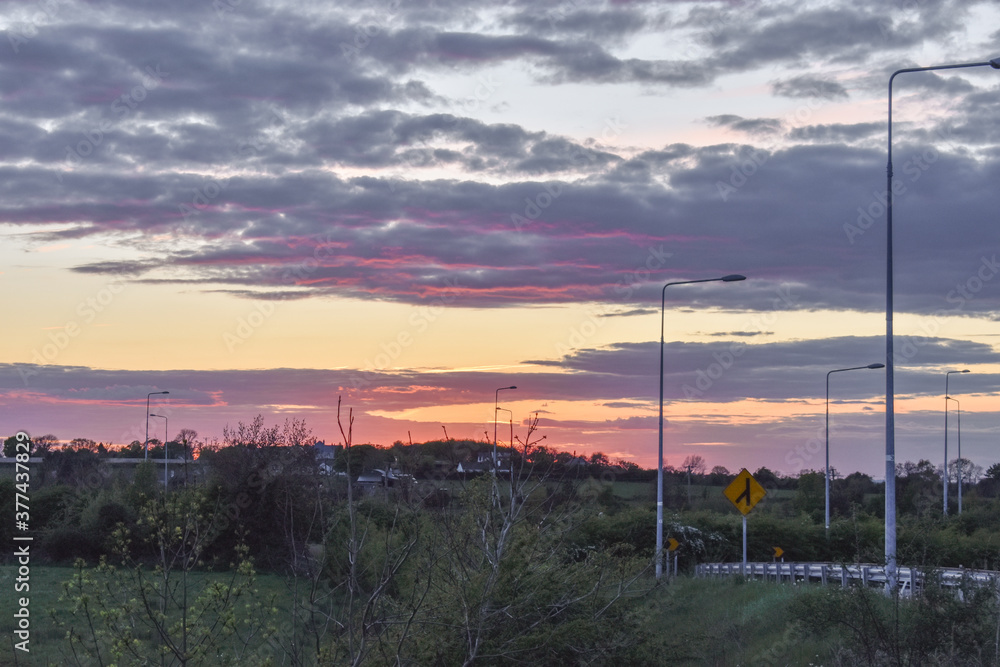 Beautiful Sunset with Trees