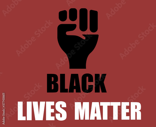 Black lives matter modern, People equality united template in vector.
 photo