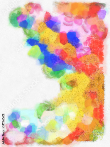 Abstract pictures Various colorful watercolor painting pattern background image create impressionist painting pattern © Kittipong