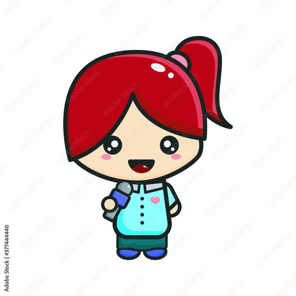 Announcer Cute Mascot Announcer Cute Mascot