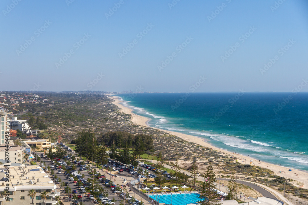 Aerial view of a beach Perth, Western Australia