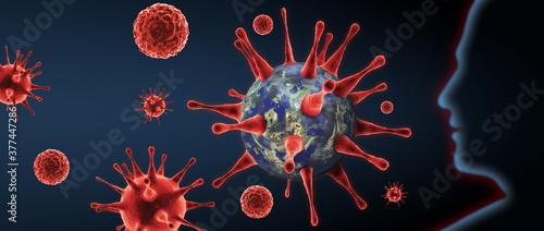 New covid-19 conoravirus outbreak. 3D illustration photo