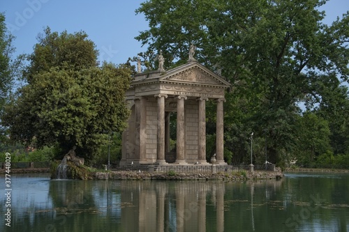 Tempio di Esculapio within the Villa Borghese gardens in Rome