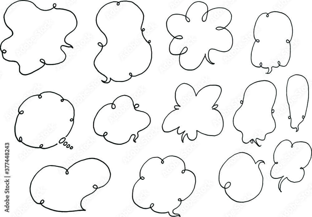 vector cartoon speech bubble set vector cartoon speech bubble set