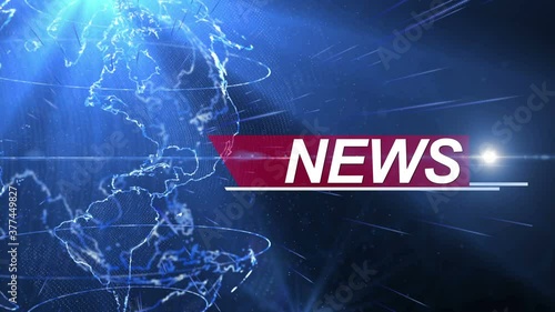 3d rotating world. news generic. Particles with world. movements with light. The lines are moving. particles surrounding the world map 4K