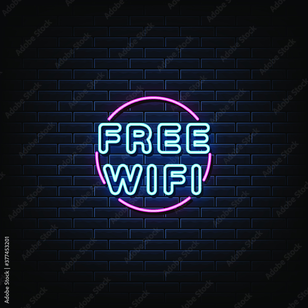 Free wifi neon sign Free wifi neon sign